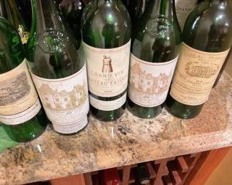 First Growth Bordeaux wine bottle collection