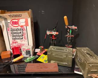 Shotshell reloader, ammo boxes
