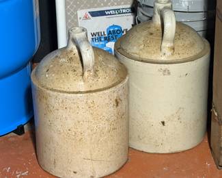 vintage stoneware crocks with lids