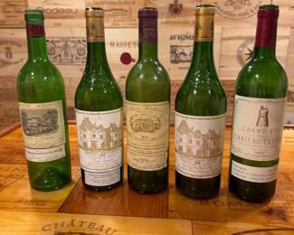 First Growth Bordeaux wine bottle collection (sold as a set)