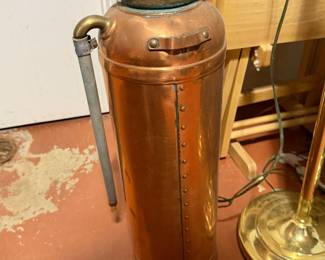 Vintage Brass Copper fire extinguisher