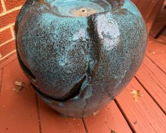 Glazed ceramic bubble jar fountain by Pottery Land USA