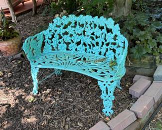 wrought iron bench