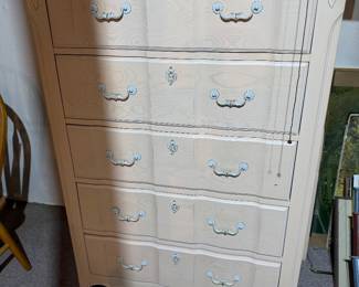 Vintage Stanley Furniture whitewashed wood dresser