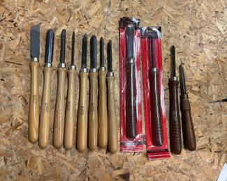Woodturning lathe chisels/gouges