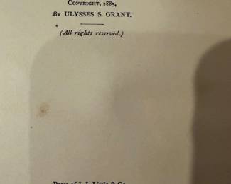First Edition Personal Memoirs of U.S. Grant (vol l & ll) 1885/1886