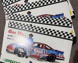 vintage Praxair & ESAB promotional posters (all are hand signed by Richard Petty)