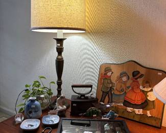 Vtg Table Lamp, Vtg Iron