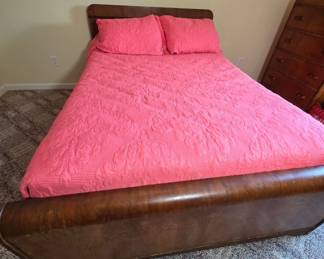 Full-Size Bed With Mattresses and Bedding