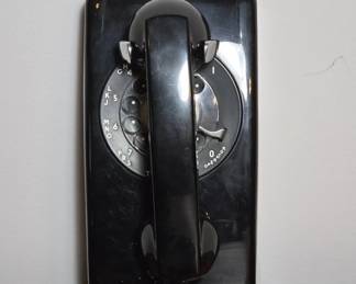 Western Electric Black Rotary Wall Telephone