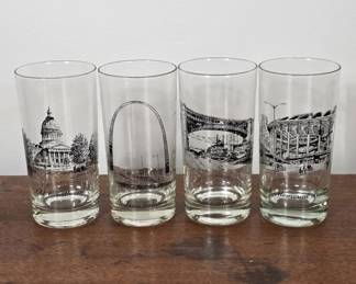 Glasses Featuring St. Louis Landmarks