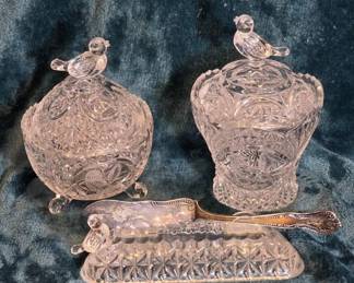 Hofbauer Byrdes Lead Crystal Set with Bird Design