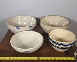 Mixing Bowls With Blue Designs
