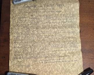 Facsimile of United States Bill of Rights