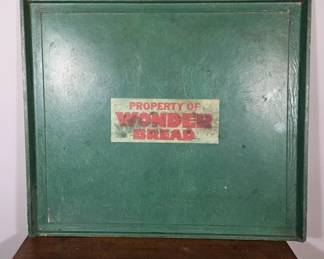 Green Fiberglass Wonder Bread Delivery Tray
