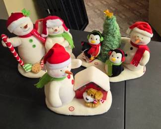 Snowman And Penguin Holiday Figurines