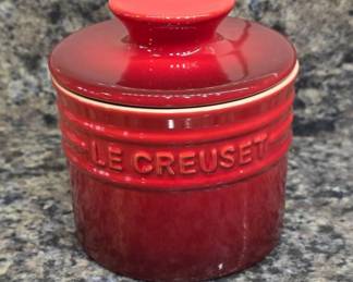 Le Creuset Red Stoneware Container
