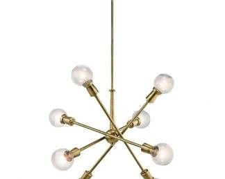Kichler 43118NBR Natural Brass Chandelier