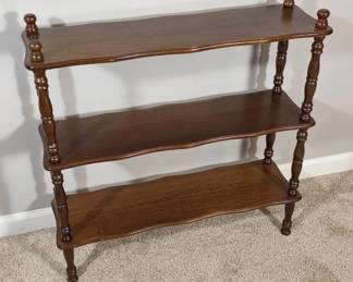 Wooden Three-Tier Shelf Unit