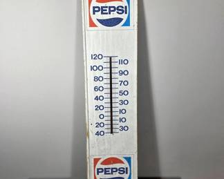 Pepsi Metal Advertising Thermometer