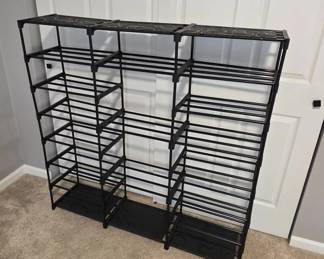 Black Metal Wine Rack Storage Unit