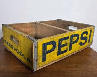 Pepsi-Cola Wooden Crate with Dividers