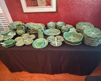 Bordallo Pinheiro Cabbage Collection Dinnerware and Serving Set