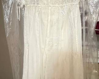 Vintage White Cotton Lace Christening Gown Set