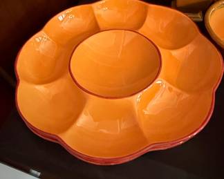 Vintage California Originals Orange Flower-Shaped Relish Tray