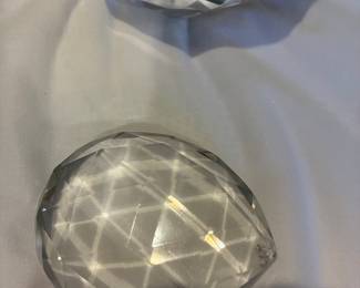 Vintage Faceted Crystal Chandelier Teardrop Prisms