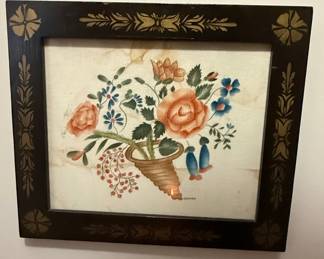 Vintage Floral Cornucopia Theorem Painting by R. Dennis