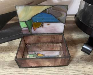Handcrafted Stained Glass Trinket Box