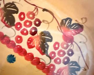 Italica ARS Hand-Painted Ceramic Grape Motif Serving Bowl