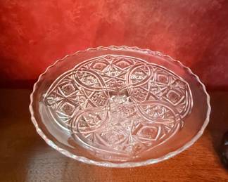 EAPG Bryce Higbee Rexford Euclid 10" Cake Stand