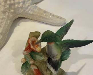 Vintage Lefton Hand-Painted Porcelain Hummingbird Figurine