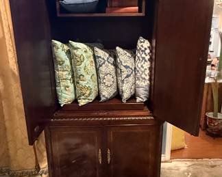 Chippendale Style Flame Mahogany Two-Piece Armoire
