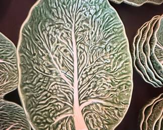 Bordallo Pinheiro Cabbage Leaf Serving Platter