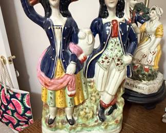 Victorian Staffordshire 'Highlander' Couple Figurine