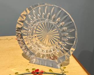 Vintage Sunburst Pattern Crystal Coaster