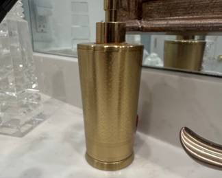 Pigeon & Poodle Kenitra Antique Brass Soap Dispenser
