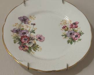 Vintage Floral Transferware Plates - Set of 5