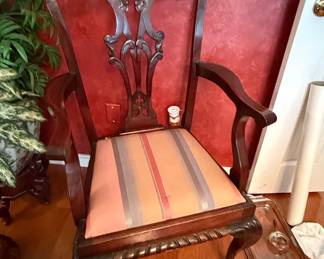 Chippendale Style Mahogany Armchair
