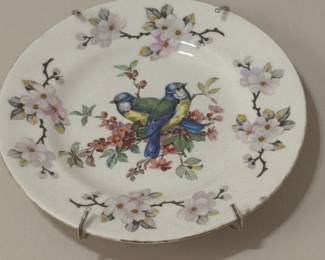 Vintage Floral Transferware Plates - Set of 5