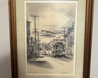Alec Stern Hyde Street Hill Etching
