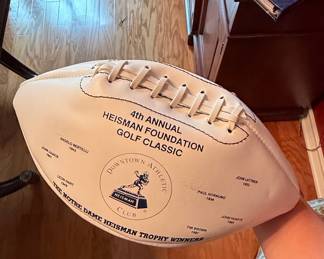 Signed Football - John David Crow & Heisman Trophy Winners - 4th Annual Heisman Foundation Golf Classic
