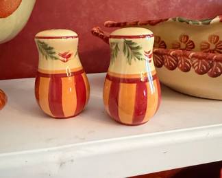 Gail Pittman Siena Pattern Salt and Pepper Shakers