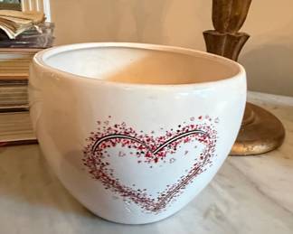 White Ceramic Heart-Motif Coffee Mug