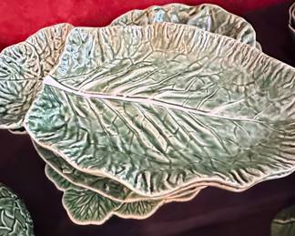 Bordallo Pinheiro Cabbage Leaf Serving Platters