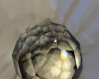 Faceted Crystal Ball Paperweight