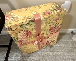 Floral Upholstered Storage Ottoman/Trunk